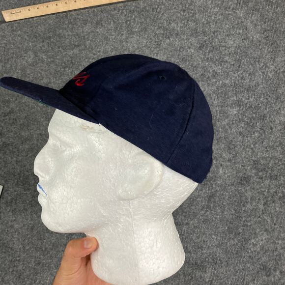 Babes Hat One Size Navy Blue Red Script Embroidered Adjustable Baseball Cap - Picture 3 of 8